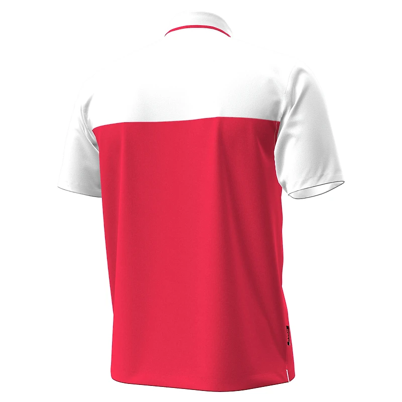 Men's Under Armour Red/White Utah Utes Green Blocked Polo