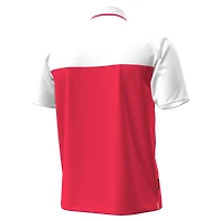 Men's Under Armour Red/White Utah Utes Green Blocked Polo