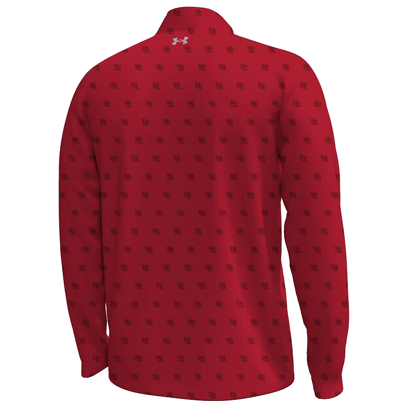 Haut demi-zippé Armourfuse Gameday rouge Under Armour pour homme