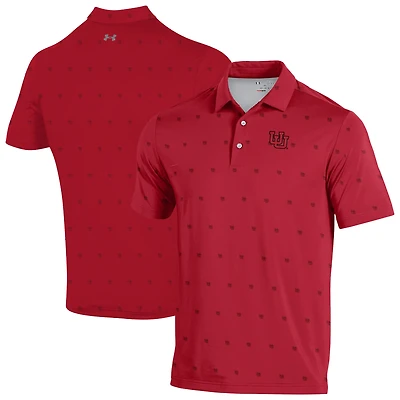 Polo Under Armourfuse Gameday rouge des Utah Utes pour homme