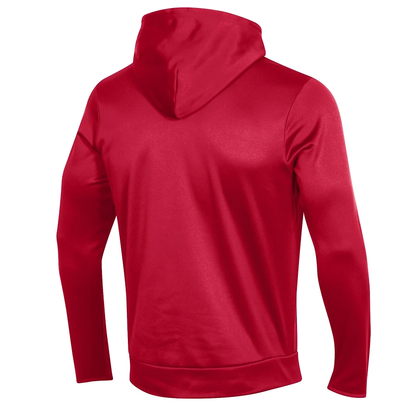 Sweat à capuche en polaire rouge avec logo Utah Utes pour homme Under Armour