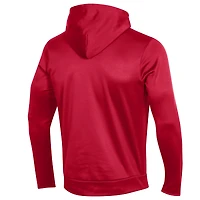 Sweat à capuche en polaire rouge avec logo Utah Utes pour homme Under Armour