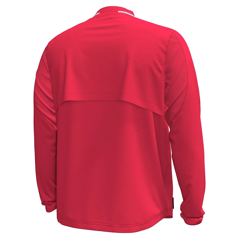 Men's Under Armour Red Utah Utes Motivate Long Sleeve Quarter-Zip Jacket