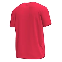 Men's Under Armour Red Utah Utes Stack Stretch Performance T-Shirt
