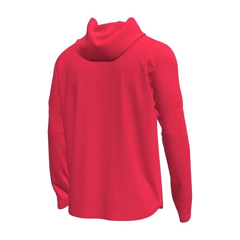Men's Under Armour  Red Utah Utes Tech Stretch Long-Sleeve Hooded T-Shirt