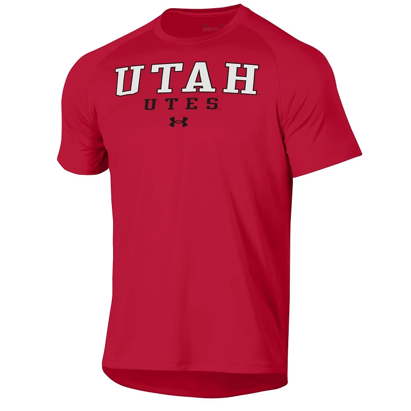 Men's Under Armour Red Utah Utes Tech T-Shirt