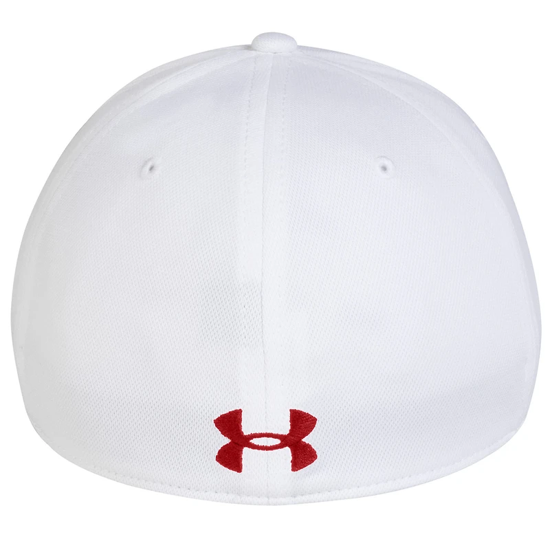 Men's Under Armour  White Utah Utes Sideline Blitzing Accent Flex Hat