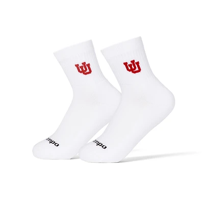 Chaussettes unisexes Del Campo blanches Utah Utes mi-longues