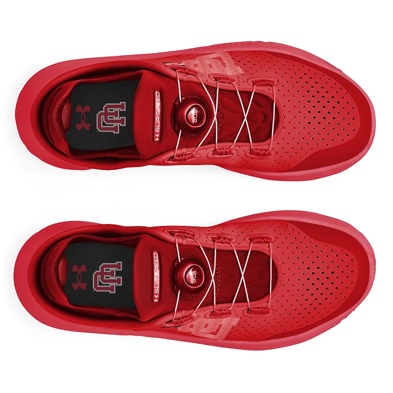 Chaussures de course unisexes Under Armour Red Utah Utes SlipSpeed
