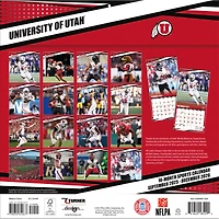 Utah Utes 12” x 12” 2026 Team Wall Calendar