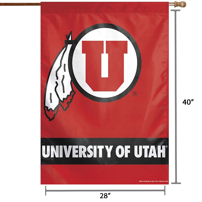 WinCraft Utah Utes 28" x 40" Full Name House Flag