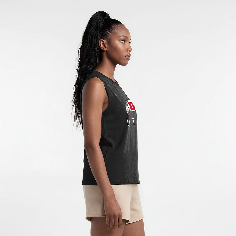Débardeur noir Champion pour femme, style Utah Utes
