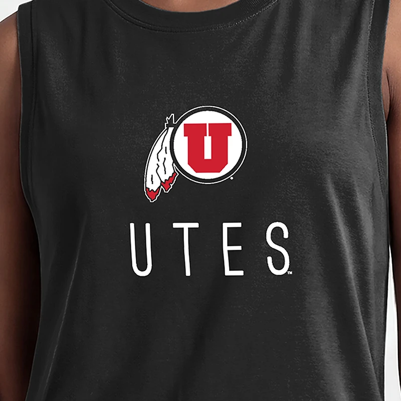 Débardeur noir Champion pour femme, style Utah Utes