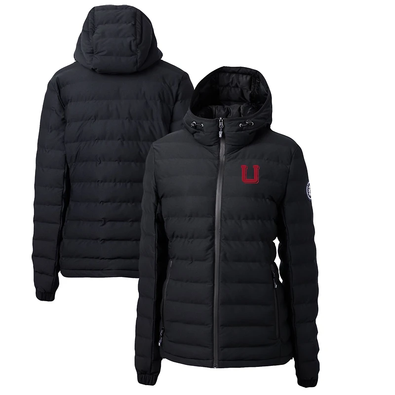 Women's Cutter & Buck Black Utah Utes Mission Ridge Repreve Eco Insulated Full-Zip Puffer Jacket