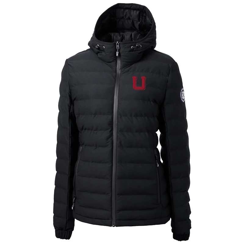 Women's Cutter & Buck Black Utah Utes Mission Ridge Repreve Eco Insulated Full-Zip Puffer Jacket