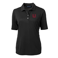 Women's Cutter & Buck Utah Utes Team Virtue Eco Pique Recycled Polo