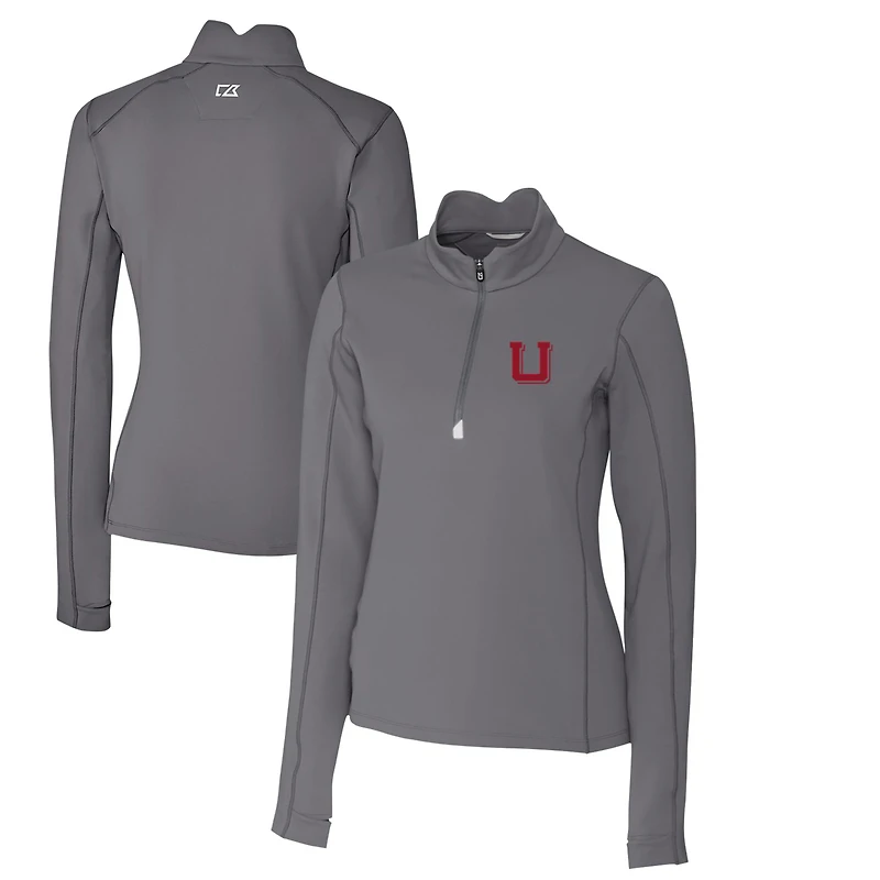 Pull-over extensible à quart de zip pour femme Cutter & Buck Steel Utah Utes Traverse