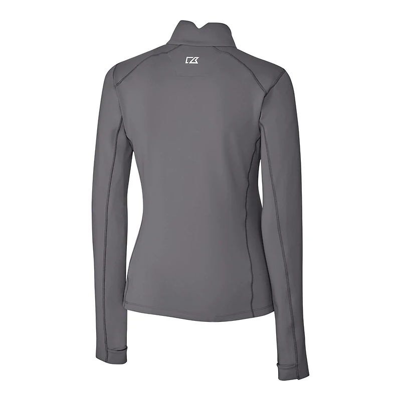 Women's Cutter & Buck Steel Utah Utes Traverse Stretch Quarter-Zip Pullover Top