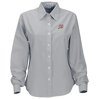 Women's Gray Utah Utes Velocity Oxford Plus Button-Up Long Sleeve Shirt