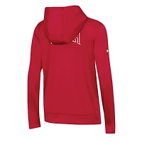Sweat à capuche rouge Under Armour Utah Utes 2023 Sideline Performance pour femme