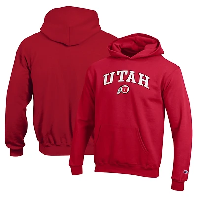 Youth Champion Red Utah Utes Campus Pullover Hoodie