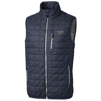 Gilet Rainier universitaire à fermeture éclair intégrale pour homme, couleur anthracite, UTEP Miners, de taille grande et