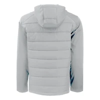 Veste à capuche entièrement zippée hybride UTEP Miners Evoke pour homme, grise, en softshell recyclé et gris