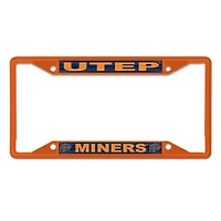 Cadre de plaque d'immatriculation couleur chrome WinCraft UTEP Miners