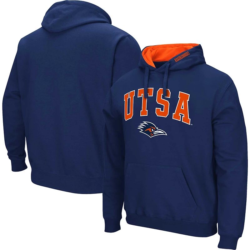 Men's Colosseum Navy UTSA Roadrunners Arch & Logo 3.0 Pullover Hoodie