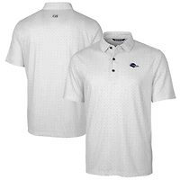Men's Cutter & Buck Gray UTSA Roadrunners Pike Double Dot Print DryTec Stretch Polo