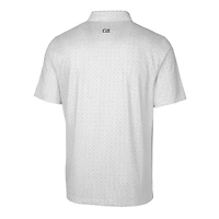 Men's Cutter & Buck Gray UTSA Roadrunners Pike Double Dot Print DryTec Stretch Polo