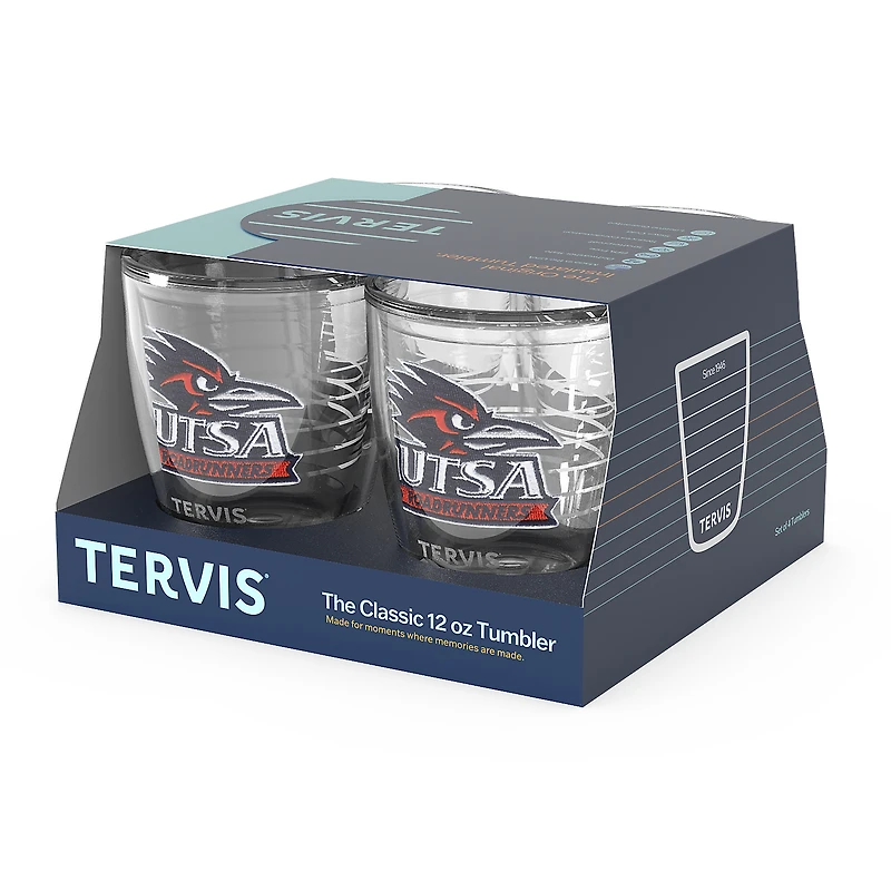 Tervis UTSA Roadrunners, paquet de 4, 12 oz. Ensemble de gobelets emblème
