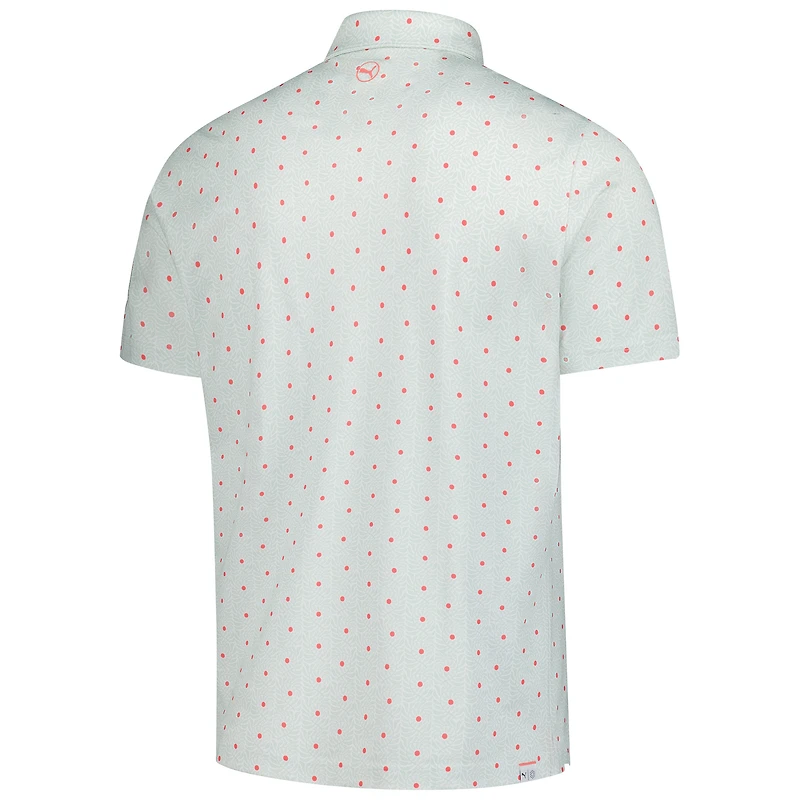 Men's Puma  Aqua Valspar Championship Pique Botanic Polo
