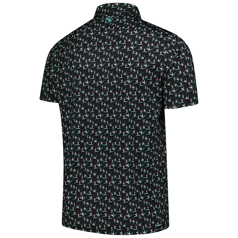 Men's Puma  Black Valspar Championship Paradise MATTR Polo