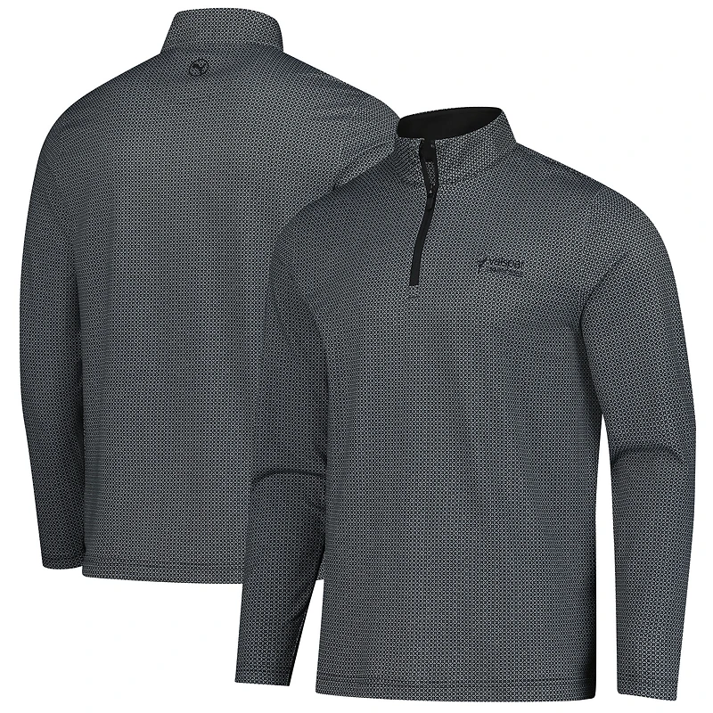Men's Puma  Black Valspar Championship Pure 2.0 Tile Quarter-Zip Pullover