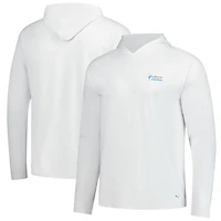 Sweat à capuche raglan blanc Puma Valspar Championship You-V pour homme