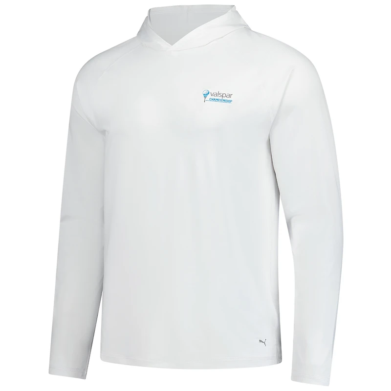 Sweat à capuche raglan blanc Puma Valspar Championship You-V pour homme