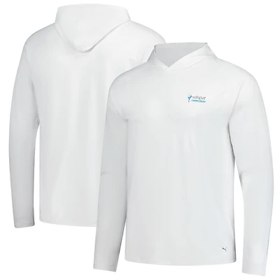 Sweat à capuche raglan blanc Puma Valspar Championship You-V pour homme