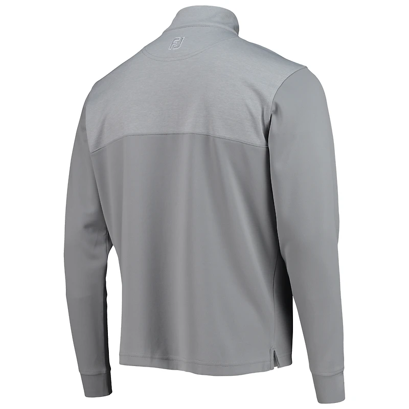 FOJ PGATVC GRIS 2022 VALSPAR HEATHER YOKE 1/2 ZIP PULL STRMEN