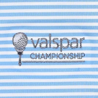 Polo FootJoy Valspar Championship Micro Feeder Stripe Lisle ProDry bleu clair pour hommes