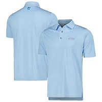 Polo FootJoy Valspar Championship Micro Feeder Stripe Lisle ProDry bleu clair pour hommes