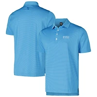 Polo FootJoy Valspar Championship ProDry Lisle Feeder Stripe bleu clair pour hommes