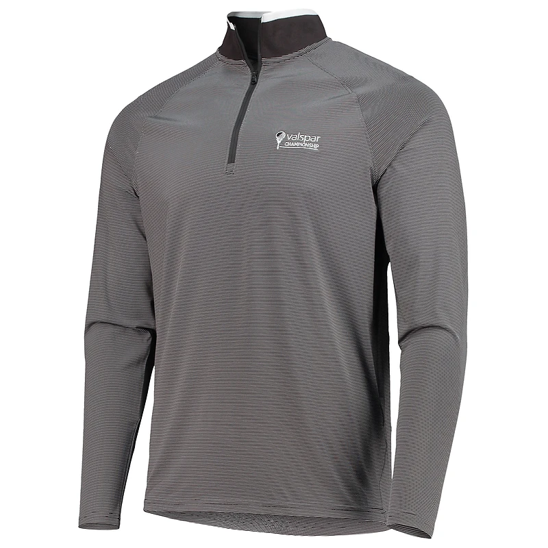 Men's Under Armour Gray Valspar Championship T2 Stripe Raglan Quarter-Zip Jacket