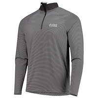 Men's Under Armour Gray Valspar Championship T2 Stripe Raglan Quarter-Zip Jacket