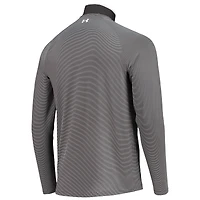 Men's Under Armour Gray Valspar Championship T2 Stripe Raglan Quarter-Zip Jacket