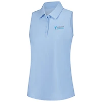 Polo Nike bleu clair Valspar Championship Victory sans manches Performance pour femme