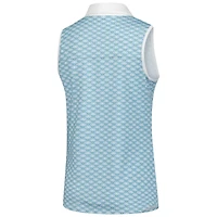 Polo sans manches Puma Valspar Championship Cloudspun Scallop bleu pour femme