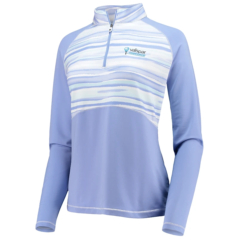 Women's FootJoy Purple Valspar Championship Watercolor Raglan Half-Zip Top