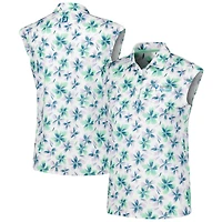 Polo à mancherons Floral FootJoy Valspar Championship ProDry blanc pour femme