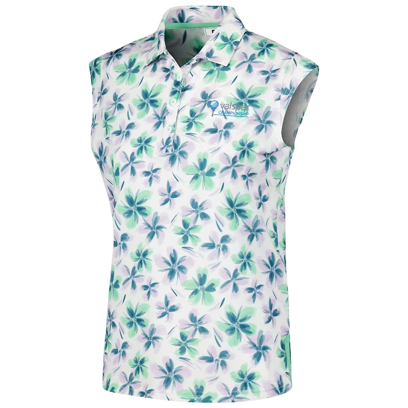 Polo à mancherons Floral FootJoy Valspar Championship ProDry blanc pour femme